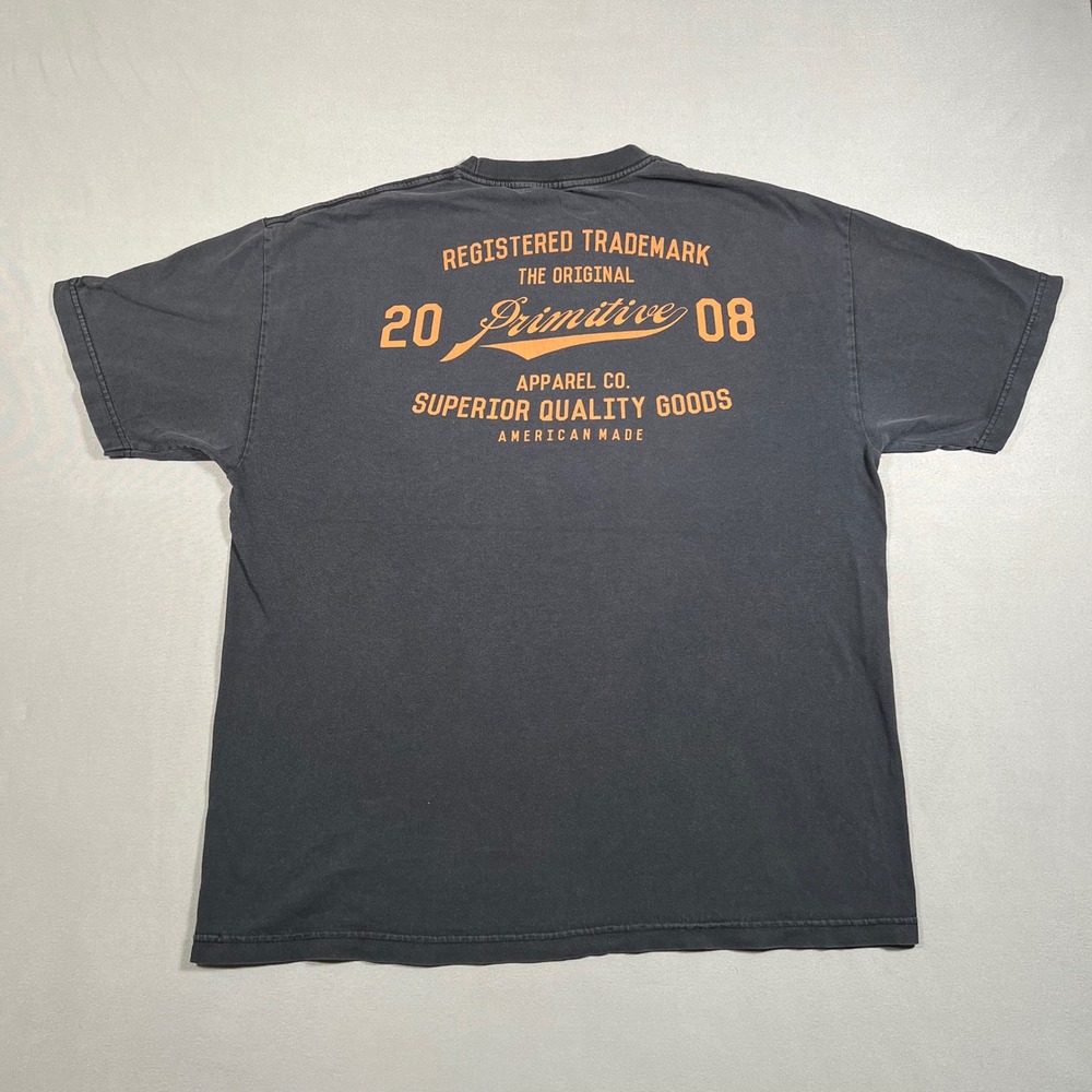 Primitive Apparel Co Mens XL Graphic T-Shirt Black Orange Superior Quality Goods